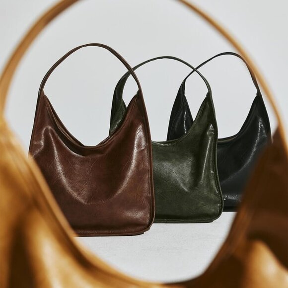 Hobo Purse, PU Leather Shoulder Bag, Tote Handbag for Work and Travel - Picture 9 of 9